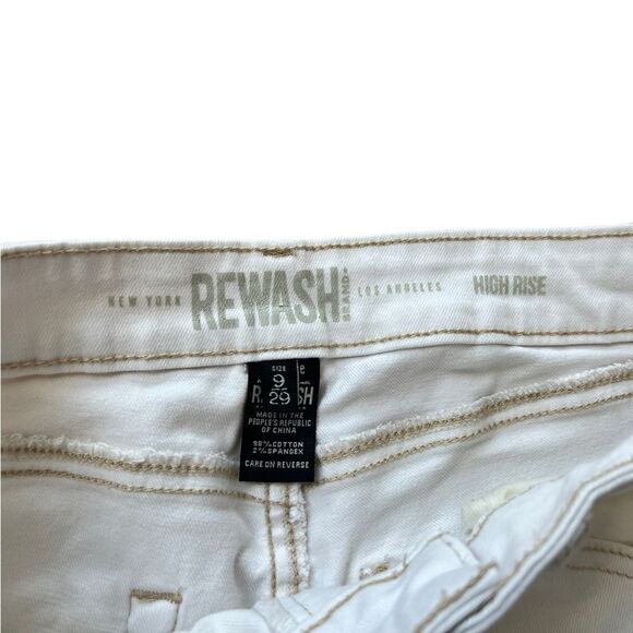 Rewash High Rise White Jeans Cropped Size 9/29 - Picture 3 of 6